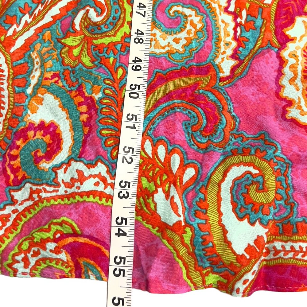 Ivy Street Women's Maxi Sun Dress Pink Paisley Size XL Tie Waist Rayon - Picture 9 of 9